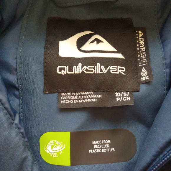 Quiksilver NEW boys Mission Print Block Snow Jacket - Picture 10 of 11